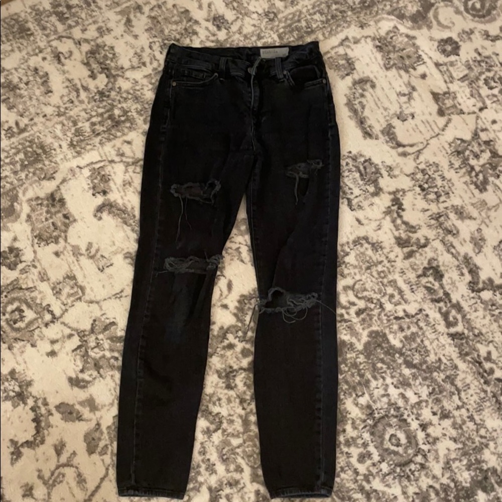 Distressed Black Pistola Jeans